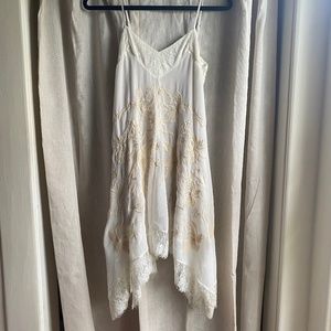 White Lace Anthropologie Dress XS